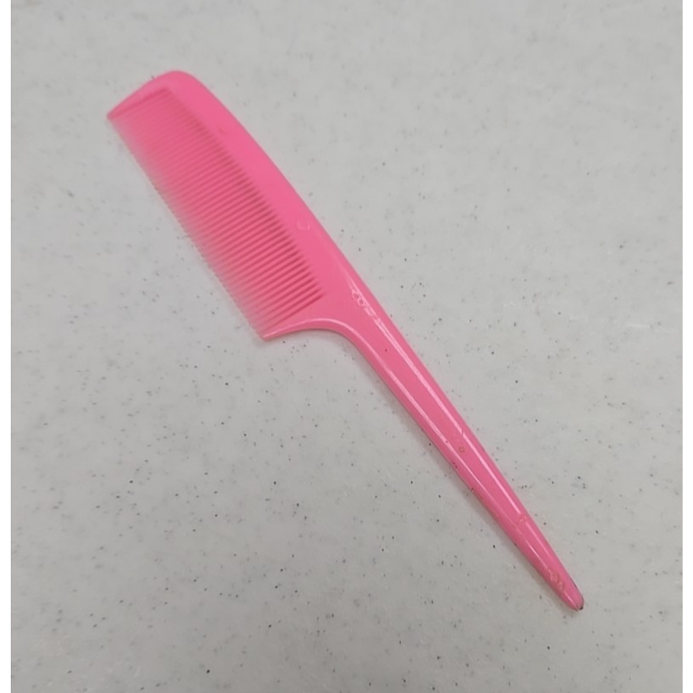 Vintage Plastic Pink Lightweight Sectioning Professional Hair Styling Tail Comb